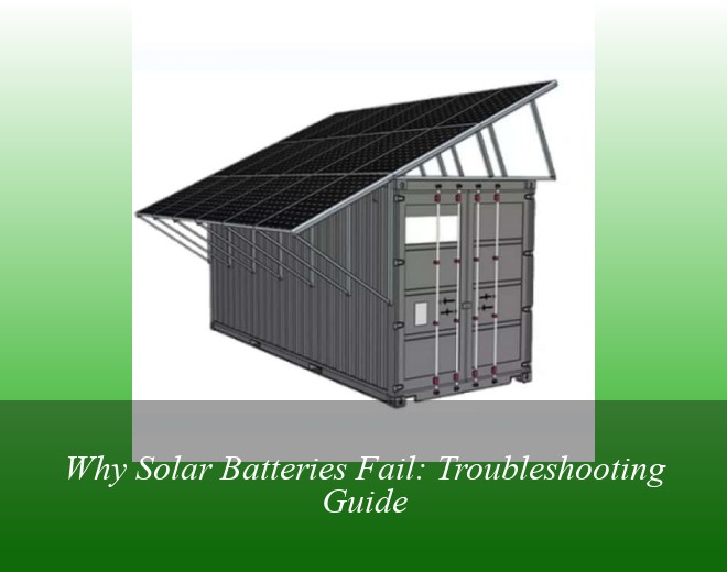 Why Solar Batteries Fail: Troubleshooting Guide
